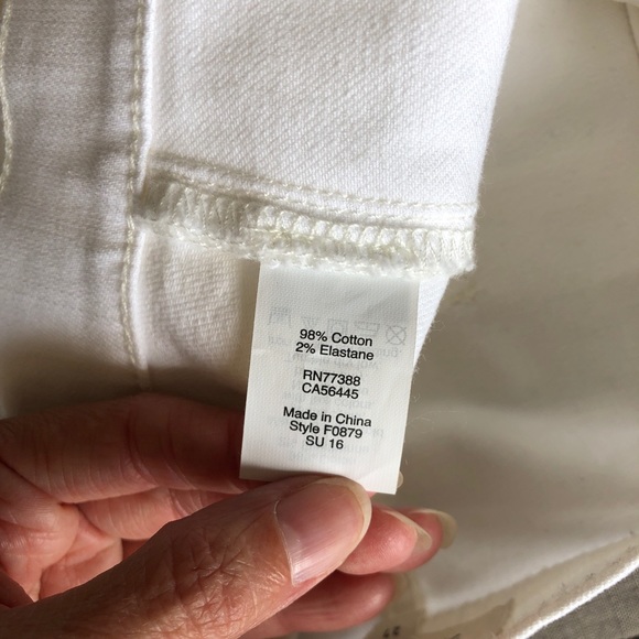 Madewell White Denim Button Front Skirt 27 - Picture 6 of 6